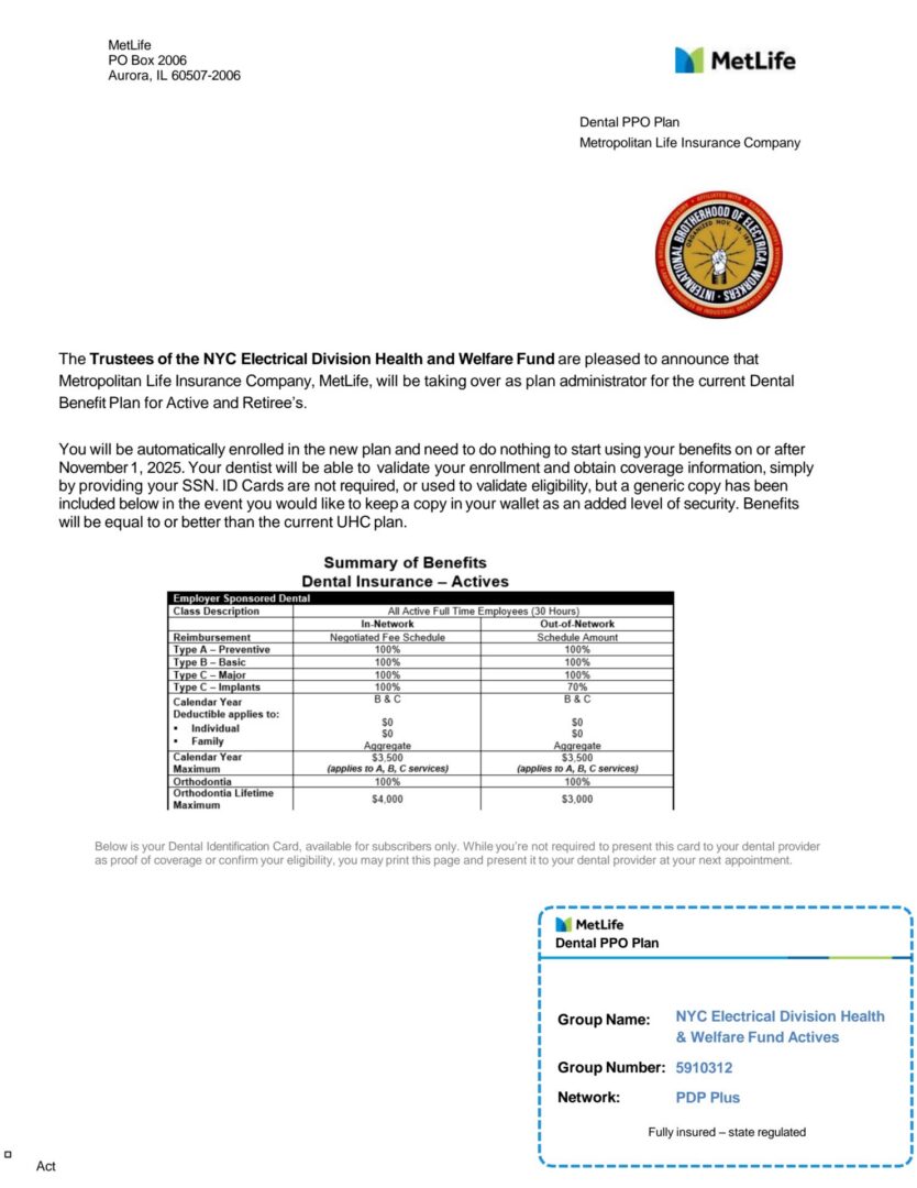 Act EDHWF - Dental Welcome Letter (Actives) (1)-1