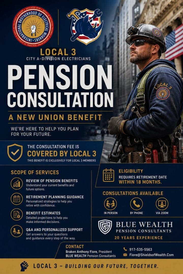 Local 3 union pension consultation poster
